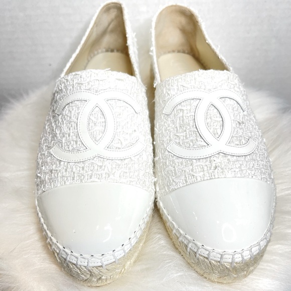 white espadrilles chanel